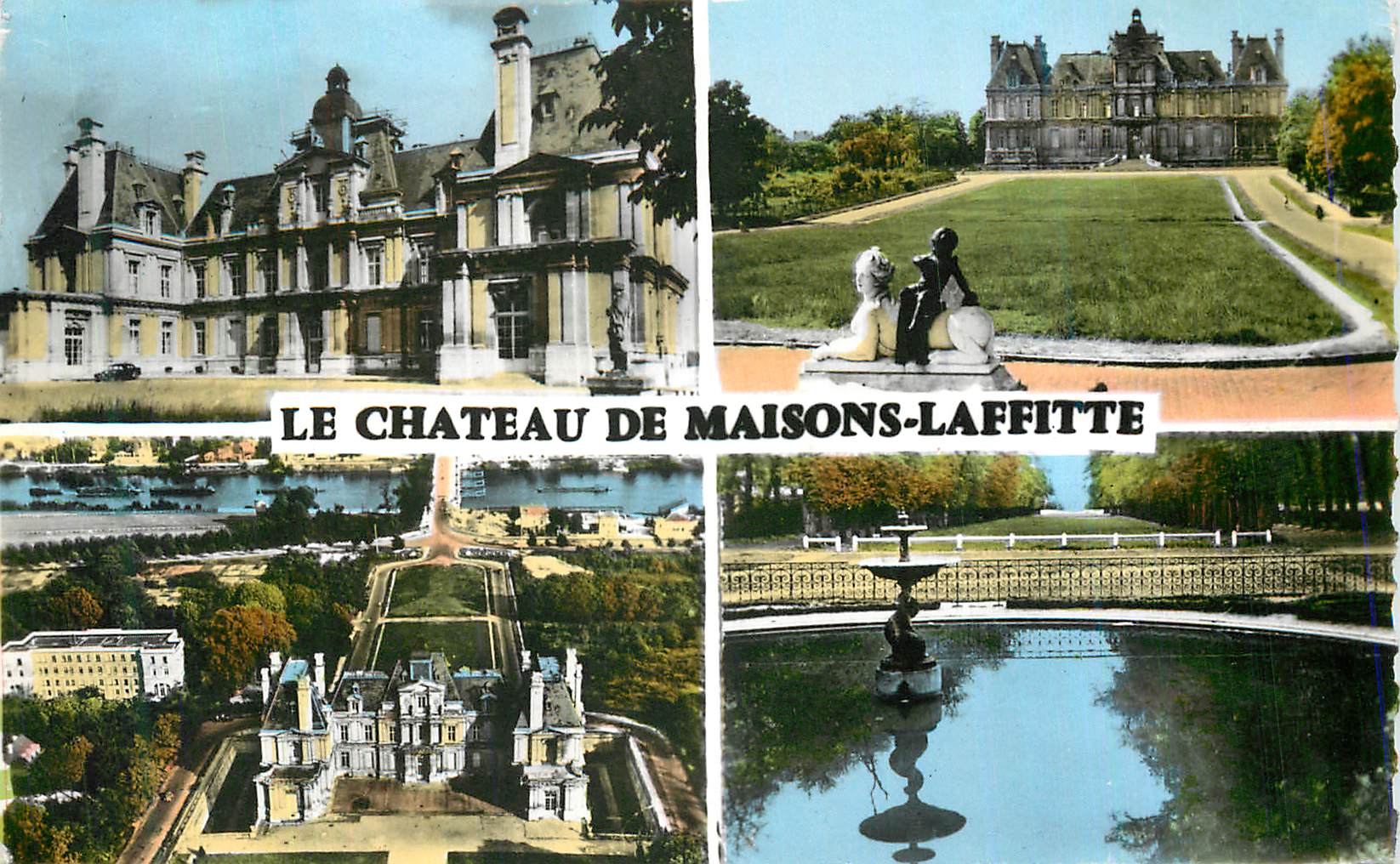 CPM Le Chateau de Maisons Laffitte S et O Differents aspects du Chateau dont une vue aerienne